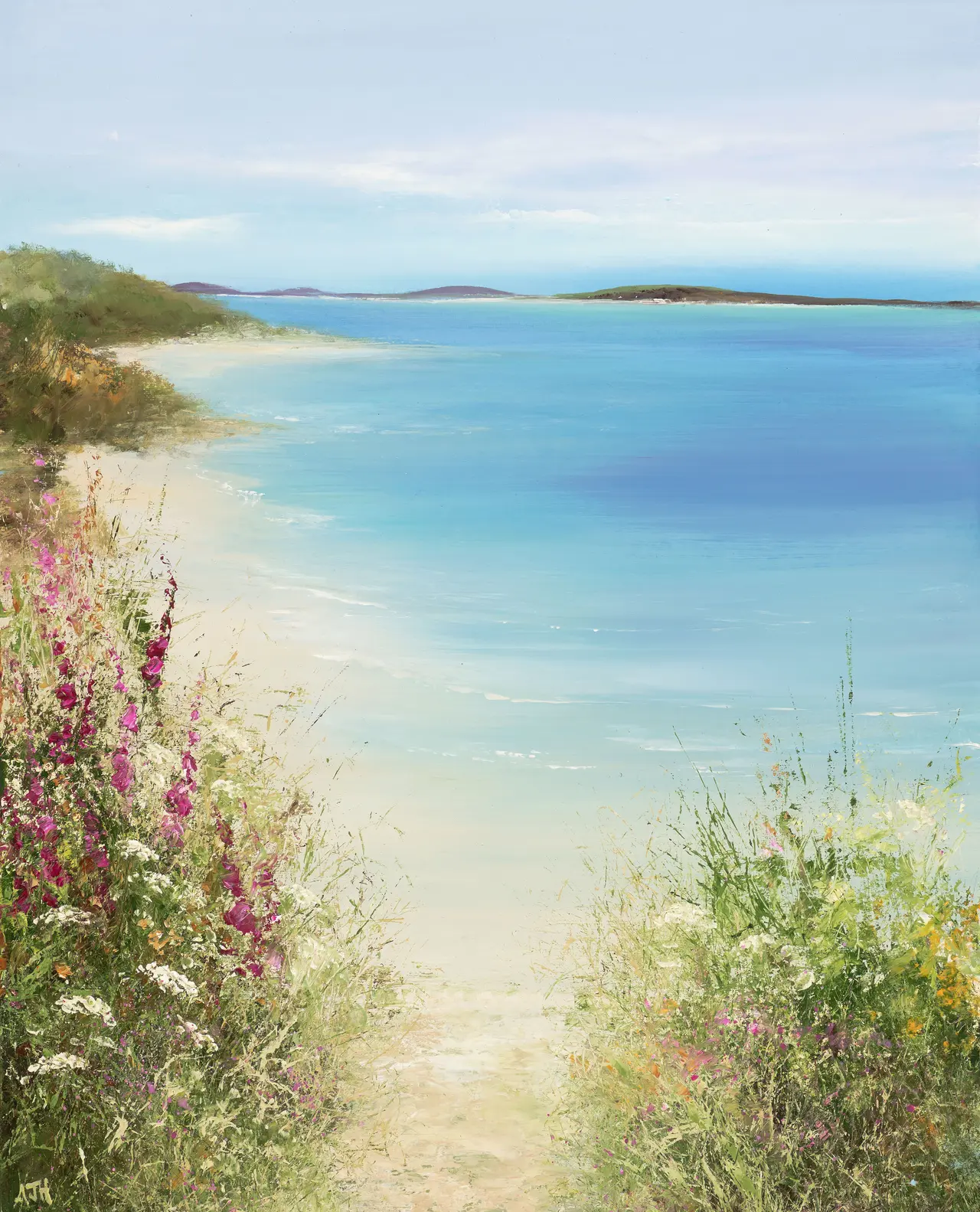 Amanda Hoskin - summer path to the beach, tresco, scillies